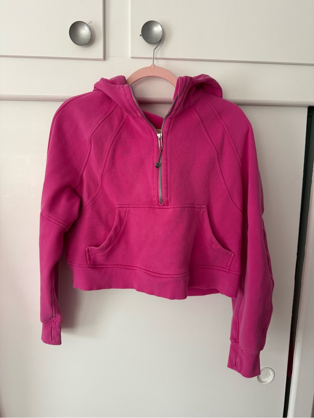 Lululemon Sonic Pink Scuba Oversized Half Zip